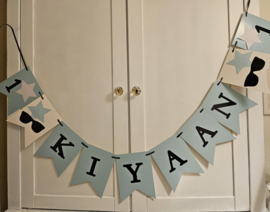 Personalised bunting  blue name