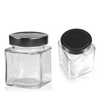 Glass jar small rectangle low (ea)