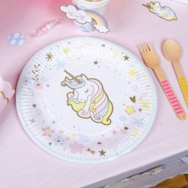 Paper plates pastel unicorn (6pcs)