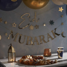Combi slinger set goud Eid+ Mubarak (3-delig)