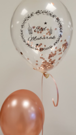 Eid balloons Partyzz mix rose gold confetti (5pcs)