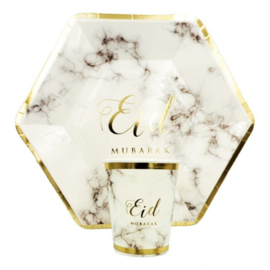 Eid cups marble gold (6pcs)
