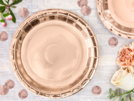 Paper plates rose gold (6pcs)