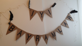 Personalised bunting flags kraft