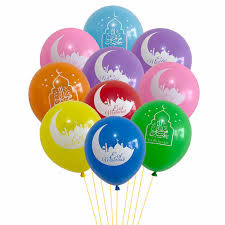 Eid Mubarak balloons color mix (10psc)