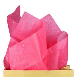 Pink and glitter tissue paper fuschia