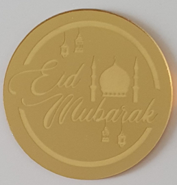 Cupcake topper Eid acrylic gold (ea)
