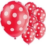 Ballonnen rode polkadots (6st)