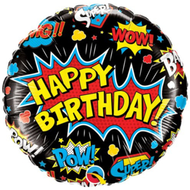 Folie ballon Happy Birthday Super hero