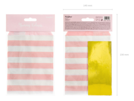 Paper treat bags pastel pink (6pcs)