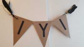 Personalised bunting flags kraft