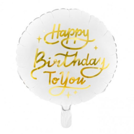 Foil balloon Happy Birthday gold