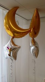 Foil balloon cresent gold 36"