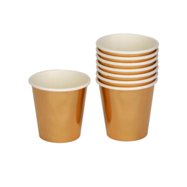 Paper shot glasses gold foil