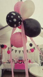 Ballonnen zwarte polkadots (6st)