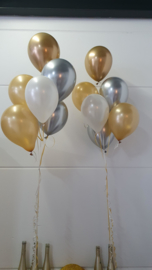 Helium filled latex balloons