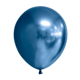 Mirror chrome blue balloons (6pcs)