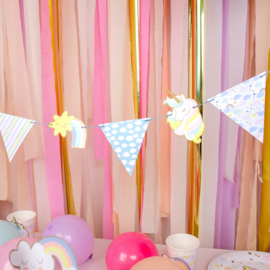 Paper bunting unicorn pastels