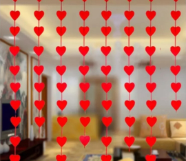 Hanging paper hearts