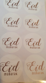 Stickers Eid Mubarak rose goud modern (12st)