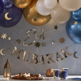 Combi slinger set goud Eid+ Mubarak (3-delig)