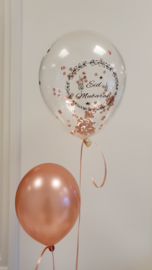 Eid balloons Partyzz mix rose gold confetti (5pcs)