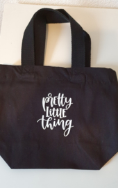 Mini tote met tekst pretty little thing