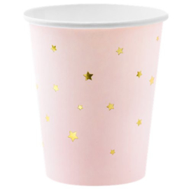 Paper cups pink gold (6pcs)