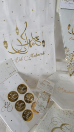 Gift bag Eid white/gold small (6pcs)