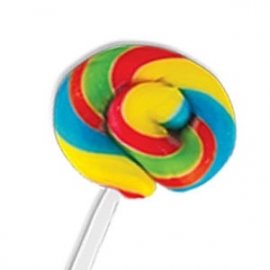 Swirl lollie regenboog