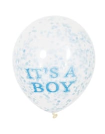 Confetti ballon it's a boy (6st)