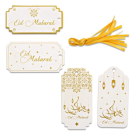 Paper plates Eid white gold (8pcs)