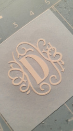 Vinyl decal monogram