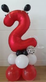 Cijfer ballon XL  babyroze 1