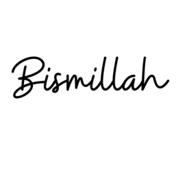 Strijksticker Bismillah