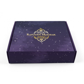 Pastry box Ramadan Mubarak purple