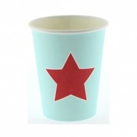 Paper cups red star (12pcs)