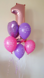 Trosje heliumballonnen + cijfer