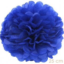 Pompom donker blauw 25cm