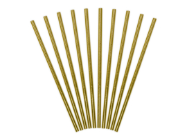 Paper straws shiny gold (10pcs)