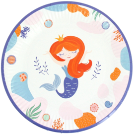 Papieren bordjes Mermaid (6st)