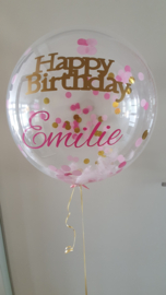 XL bubble balloon with text or name