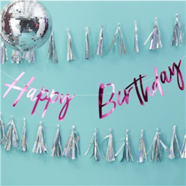 Letterslinger Happy birthday hot pink