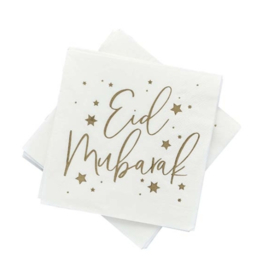 Paper diner napkins Eid gold stars (20pcs)