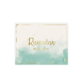 Paper placemats Ramadan mint green w/gold foil (6pcs)