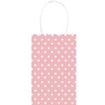 Giftbag pink with white polka dots
