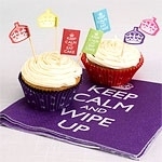Cupcake prikkers Keep calm  (20st)