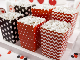 Popcorn box mix red (6pcs)