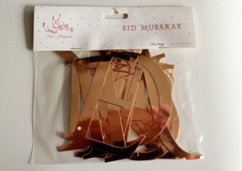 Eid Mubarak letter garland rose gold