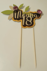 Personalised cake topper flowers